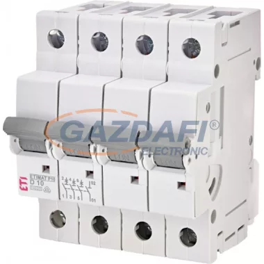 ETI 271042109 ETIMAT P10 D10A 3p+N 10kA kismegszakító, 4 modul ETI 271042109 ETIMAT P10 D10A 3p+N 10kA kismegszakító, 4 modul