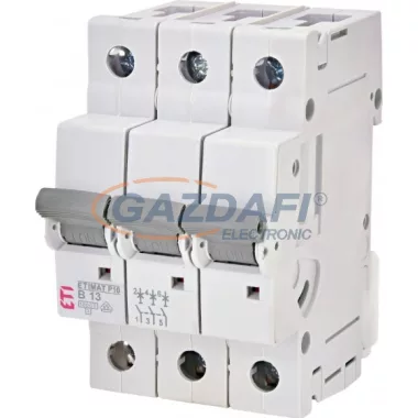 ETI 271330109 ETIMAT P10 B13A 3p 10kA kismegszakító, 3 modul ETI 271330109 ETIMAT P10 B13A 3p 10kA kismegszakító, 3 modul