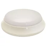   TRACON EVAS14NW Műanyag búrás falon kívüli LED világítótest mozgásérzékelővel 100-240V,14W,1000lm,4000K,1-8m,10s-12m,IP54,D=305mm,EEI=F