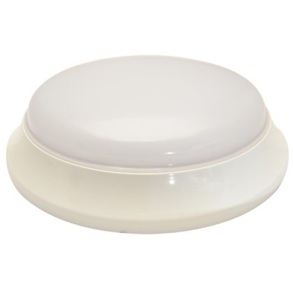   TRACON EVAS21NW Műanyag búrás falon kívüli LED világítótest mozgásérzékelővel 100-240V,21W,1600lm,4000K,1-8m,10s-12m,IP54,D=400mm,EEI=F