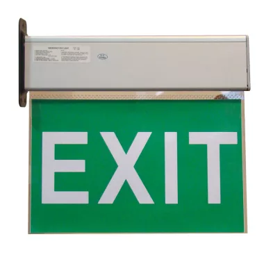 TRACON EXIT-02-J Élvilágítós LED kijáratjelző ragasztható piktogramokkal 230V, 50Hz, 8×LED, 3h, 2,4V / 900mAh, Ni-Cd