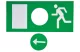 TRACON EXIT-02-J Élvilágítós LED kijáratjelző ragasztható piktogramokkal 230V, 50Hz, 8×LED, 3h, 2,4V / 900mAh, Ni-Cd