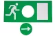 TRACON EXIT-02-J Élvilágítós LED kijáratjelző ragasztható piktogramokkal 230V, 50Hz, 8×LED, 3h, 2,4V / 900mAh, Ni-Cd