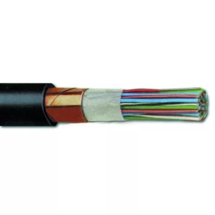   F-2YC2Y 10x2x0,8mm2 távközlési kábel rézszalag árnyékolással PE 200/300V fekete