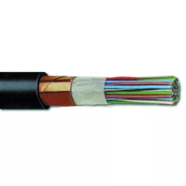 F-2YC2Y 2x2x0,6mm2 távközlési kábel rézszalag árnyékolással PE 200/300V fekete