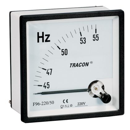 TRACON F48-220/50 Frekvencia mérő 48×48mm, 230V / 45-65Hz