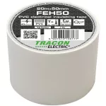   TRACON FEH50 Szigetelőszalag, fehér 20m×50mm, PVC, 0-90°C, 40kV/mm