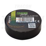   TRACON FEK10-15 Szigetelőszalag, fekete 10m×15mm, PVC, 0-90°C, 40kV/mm, 10 db/csomag
