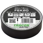 TRACON FEK20 Szigetelőszalag, fekete 20m×18mm, PVC, 0-90°C, 40kV/mm