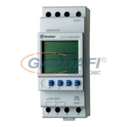   FINDER 12.21.8.230.0000 Digitális heti időkapcsoló 230V 16A, 1 csatornás