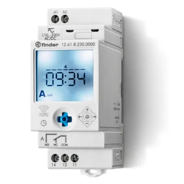 FINDER 12.61.8.230.0000 Digitális heti időkapcsoló 230V 16A, 1 csatornás