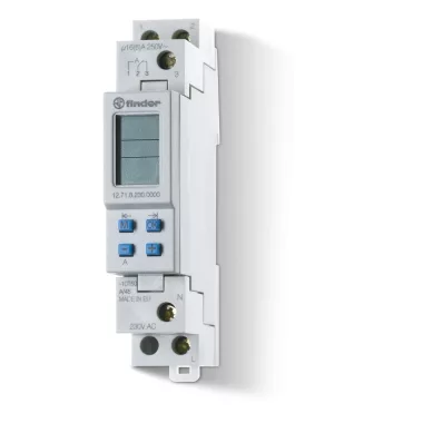 FINDER 12.71.0.024.0000 Elektr. kapcsolóóra, 2 váltó, 24V AC/DC