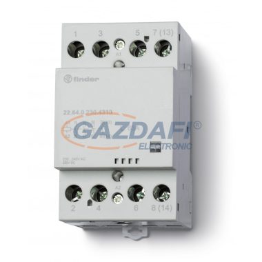 FINDER 22.64.0.230.4310 Installációs mágneskapcsoló /moduláris kontaktor 63A, 4NO