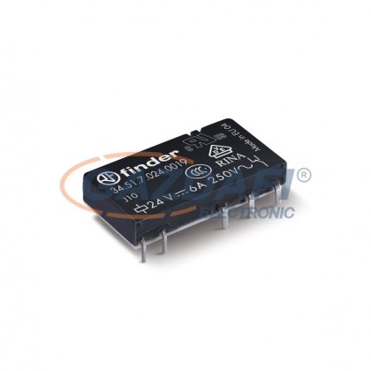   FINDER 34.51.7.012.0019 Ultravékony printrelé,1 váltóérintkező,6A