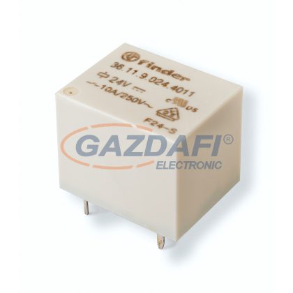   FINDER 36.11.9.024.4011 Printrelé, 1 váltóérintkező, 10A