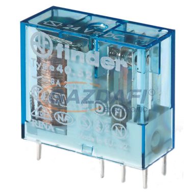 FINDER 40.52.9.024.0000 Miniatűr printrelé, 2 váltóérintkező, 8A