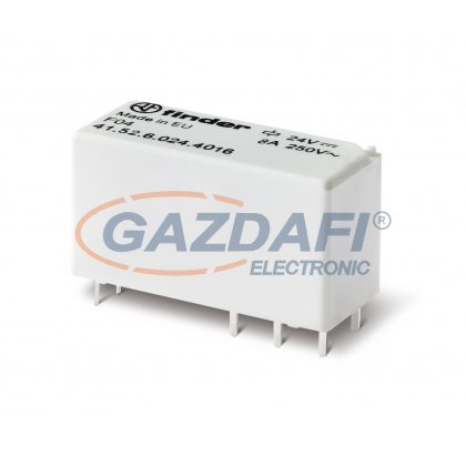   FINDER 41.52.6.012.0006 Miniatűr bistabil printrelé, 2 váltóérintkező, 8A