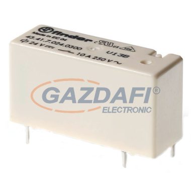 FINDER 43.41.7.012.0300 Miniatűr printrelé, 1 záróérintkező,10A