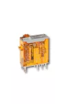FINDER 465280125040 Miniatűr ipari relé, dugaszolható, mech. állapotjelzés + tesztgomb, 2 váltóérintkező 8 A, érintkező anyag: AgNi+Au, tekercs: 12 V AC