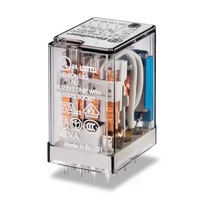 FINDER 551480480000 Miniatűr ipari relé, 4 váltóé, 7A