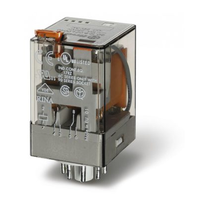   FINDER 60.12.8.110.0040 Ipari relé, 2 váltóérintkező, 10A