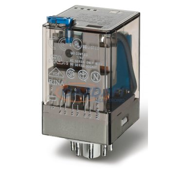 FINDER 60.12.9.012.0040 Ipari relé, 2 váltóérintkező, 10A