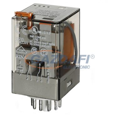 FINDER 60.13.8.240.0040 Ipari relé, 3 váltóérintkező, 10A