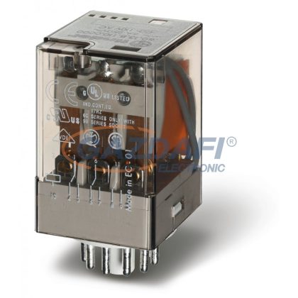   FINDER 60.13.8.048.0050 Ipari relé, 3 váltóérintkező, 10A