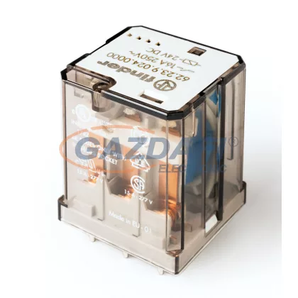   FINDER 62.23.9.012.4000 Teljesítményrelé, 3 váltóérintkező, 16A