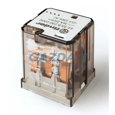 FINDER 62.33.8.400.0300 Teljesítményrelé, 3 záróérintkező, 16A