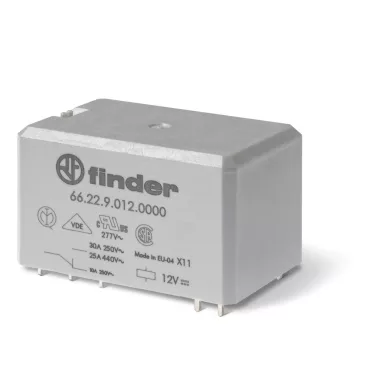 FINDER  Teljesítményrelé, 2 záróé, 30A