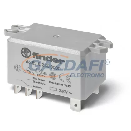   FINDER 66.82.8.110.0000 Teljesítményrelé, 2 váltóérintkező, 30A