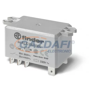 FINDER 66.82.8.024.0300 Teljesítményrelé, 2 záróérintkező, 30A