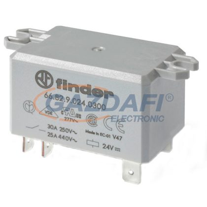   FINDER 66.82.9.012.0300 Teljesítményrelé, 2 záróérintkező, 30A