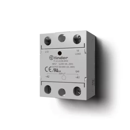   FINDER 77H190248250 Elektronikus (SSR) relé, 125 A / (24...280)V AC, max. bekapcsolási áram: 2 250 A - 10 ms, bemenet: 24 V DC