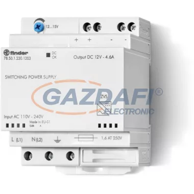 FINDER 78.50.1.230.1203 kapcsolóüzemű tápegység 12V 50W
