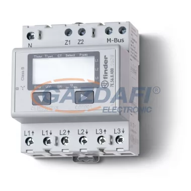 FINDER 7E.56.8.400.0020 Fogy.mérő,áramváltó/5A 3F,4KE,LCD,M-BUSZ