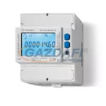   FINDER 7E.78.8.400.0312 Fogyasztásmérő, 3F, 4KE, 80A, LCD, M-BUS, MID