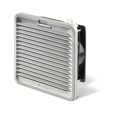FINDER 7F3090241020 Ventilátor beépített szűrővel kapcsolószekrényhez, névl. teljesítmény: 24 m3/h /3,6 W, 24 V DC, kültéri kivitel