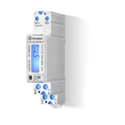   FINDER 7M.24.8.230.0001 Egyfázisú 40A fogyasztásmérő LCD kijelzővel