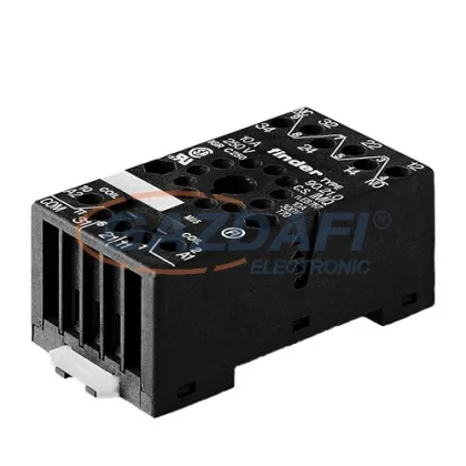   FINDER 90.21.0 Szerelősínre pattintható csavaros csatlakozású foglalat húzókengyellel, fekete, 11 pin