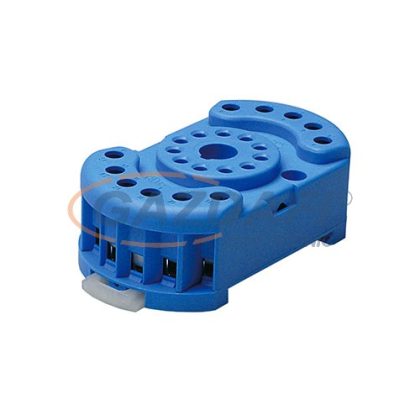   FINDER 90.23 Szerelősínre pattintható csavaros csatlakozású foglalat húzókengyellel, kék