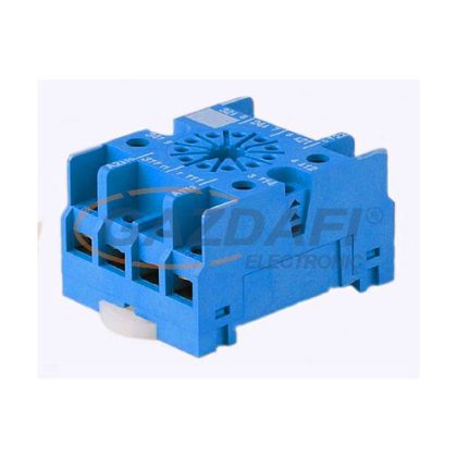   FINDER 90.27 Szerelősínre pattintható csavaros csatlakozású foglalat központos rögzítéssel, kék, 11 pin