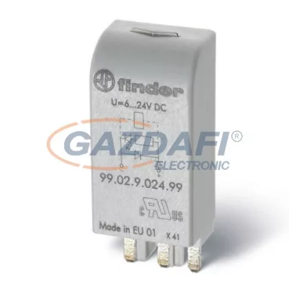   FINDER 99.02.9.024.99 EMC-modul: LED+védődióda, 6 ... 24 V DC