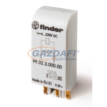   FINDER 99.02.3.000.00 EMC-modul: védődióda, 6 ... 220 V DC