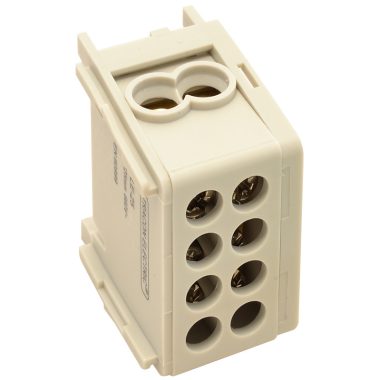 TRACON FLE-35/25 Főáramköri leágazó kapocs, sínre szerelhető, szürke 1×35+1×25mm2/1×35+1×25mm2, 400VAC, 125A