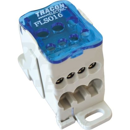   TRACON FLSO16 Fővezetéki leágazó sorkapocs nyitható fedéllel 3×16(10)mm2 / 4×10(6)mm2, 400VAC, 80A
