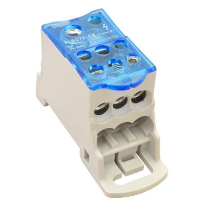 TRACON FLSO70 Fővezetéki leágazó sorkapocs nyitható fedéllel 1×70(50)mm2 / 6×25(16)mm2, 10