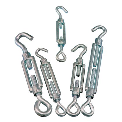 TRACON FSH12130 Sodrony-és huzalfeszítő szem-horog, acél+temperált öntvény 12×130mm, 4450N