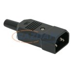 05235 IEC C14 mufa tata cu protectie cablu